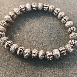 Blinged out silver bracelet